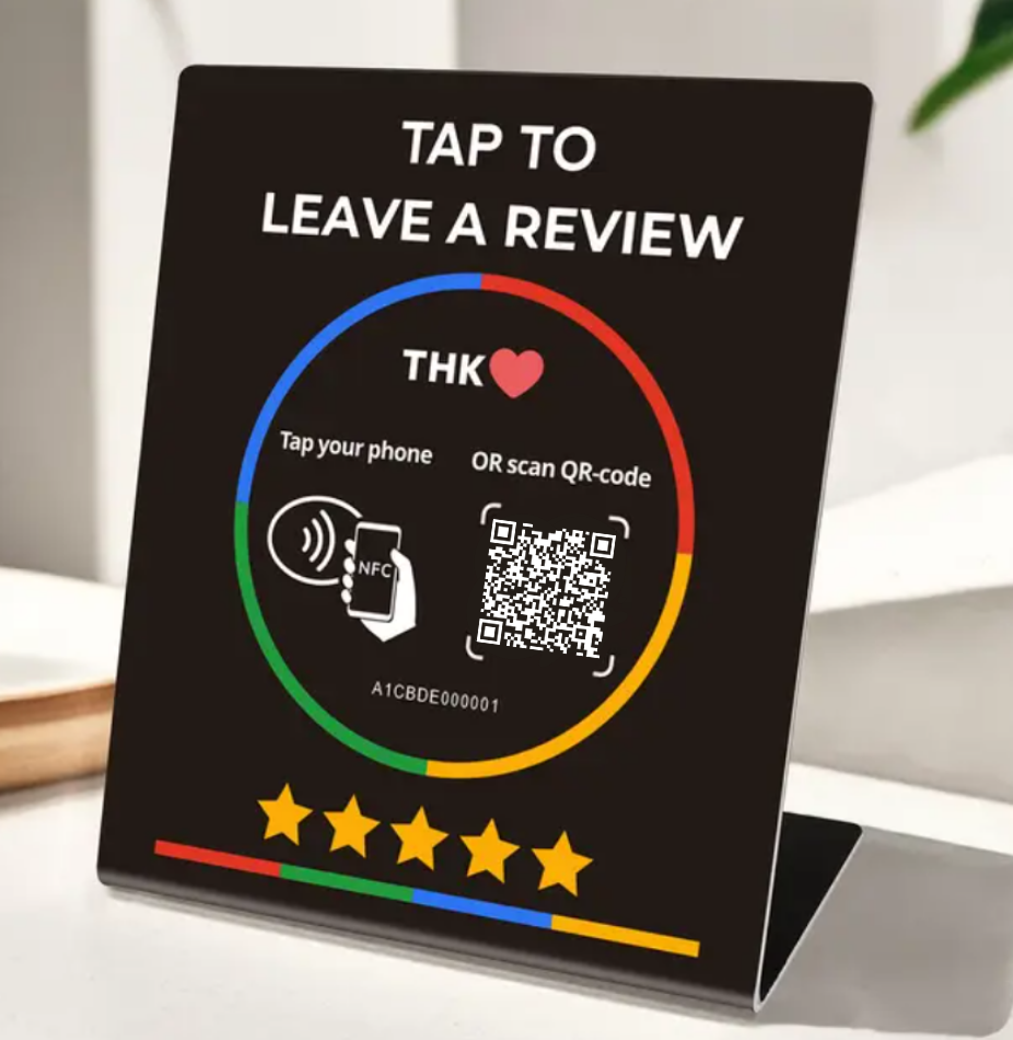 Voorbeeld ReviewUs staander